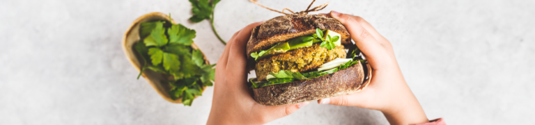 Ein veganer Burger.